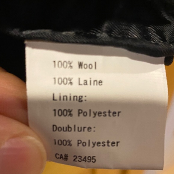 Dark Gray Embroidered Wool Jacket with Floral Detail - Picture 6 of 6